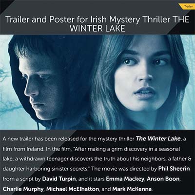 Trailer and Poster for Irish Mystery Thriller THE WINTER LAKE